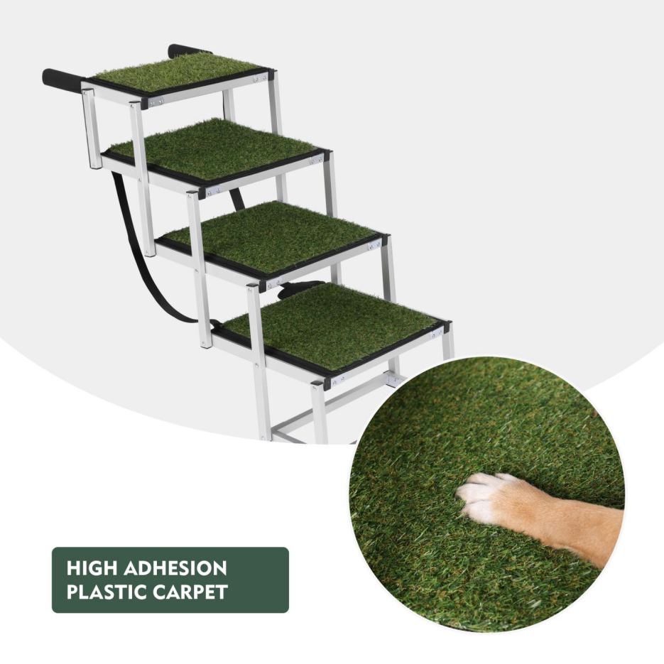 Foldable Dog Ramp For Cars, SUVs, Trucks, Portable Pet Dog Stairs For Large Dogs With Non-Slip Surface & Reinforced - view 8