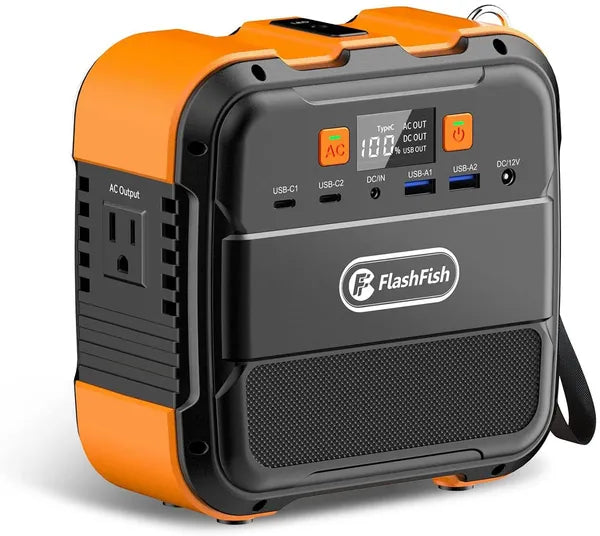 Flashfish 120W Portable Power Station, 98Wh/26400mAh Solar Generator Backup Power Battery Pack