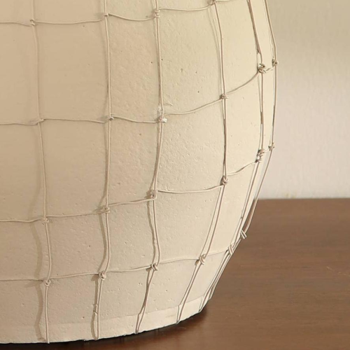 Leianna Handmade Large Terracotta Vase With Wireframe Contemporary Design, Handmade - view 2