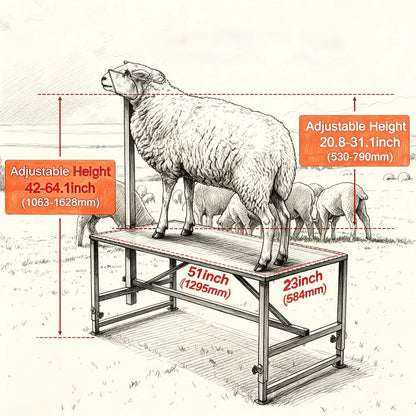 Livestock Stand with Adjustable Height and Metal - view 5