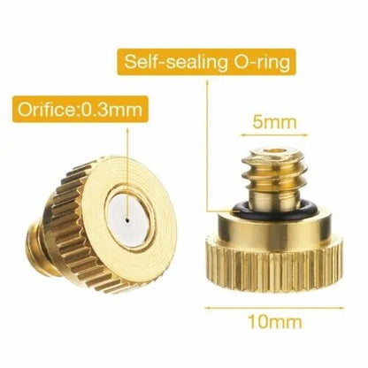 20x Brass Misting Nozzles Mister Sprinkler Outdoor Cooling System Garden Sprayer - view 8