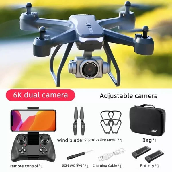 2026 Professional Drone 6K HD Dual Camera Wifi FPV Portable RC Quadcopter 2 BATTERY - view 5