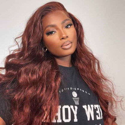 4x6 Lace Human Hair Wig Reddish-Brown Body Wave, Density, 10 Inches - view 4