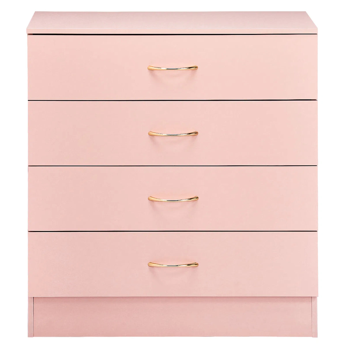 25.98"*12.99"*30.42" 4-Drawer Cabinet Faux Rose Gold Handles Pink - view 3