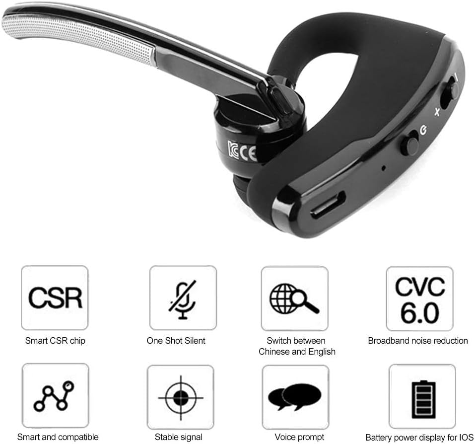 Audífono Bluetooth con cancelación de ruido