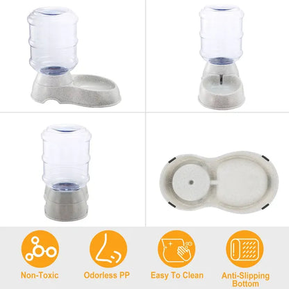 3.5L/1Gal Pet Water Dispenser Self-Dispensing Gravity Pets Water Feeder Automatic Pet Waterer Cat Dog - view 5