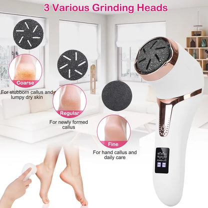 17Pcs Electric Foot Callus Remover With Vacuum Foot Grinder Rechargeable Foot File Dead Skin Pedicure Machine - view 5