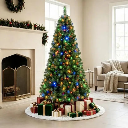 7 FT Pre-Lit Artificial Christmas Tree With 500 Dual Color LED Lights