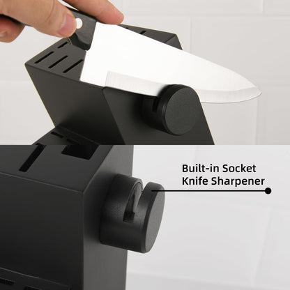 19-piece Knife Set, German Steel, Durable, Dishwasher-safe, Kitchen Knife Set With Built-in Sharpener For Chopping - view 9