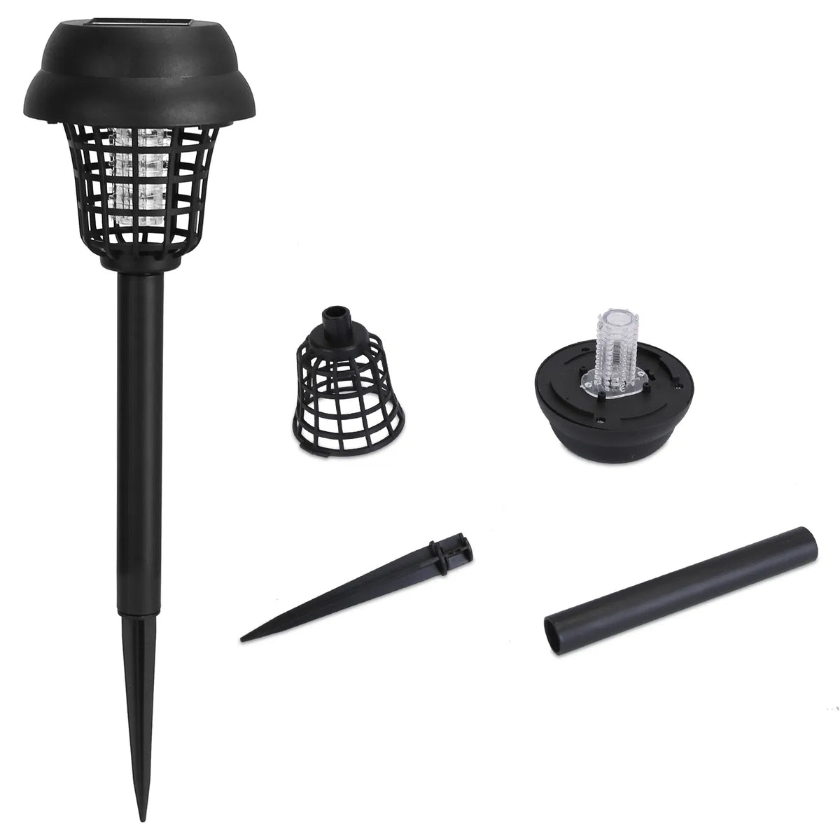 Solar Mosquito Zapper 4-Pack Dual Purple UV & White LED Modes, 532 V Electric Shock, Auto On Off - view 7