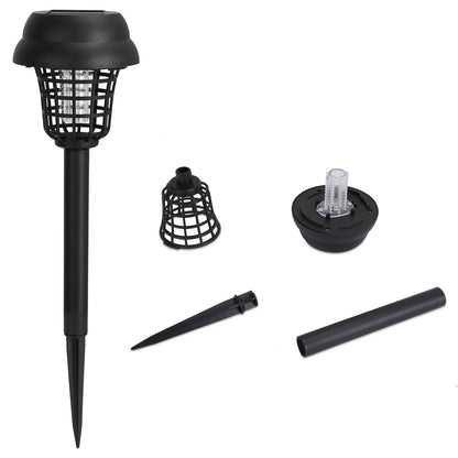 Solar Mosquito Zapper 4-Pack Dual Purple UV & White LED Modes, 532 V Electric Shock, Auto On Off - view 7