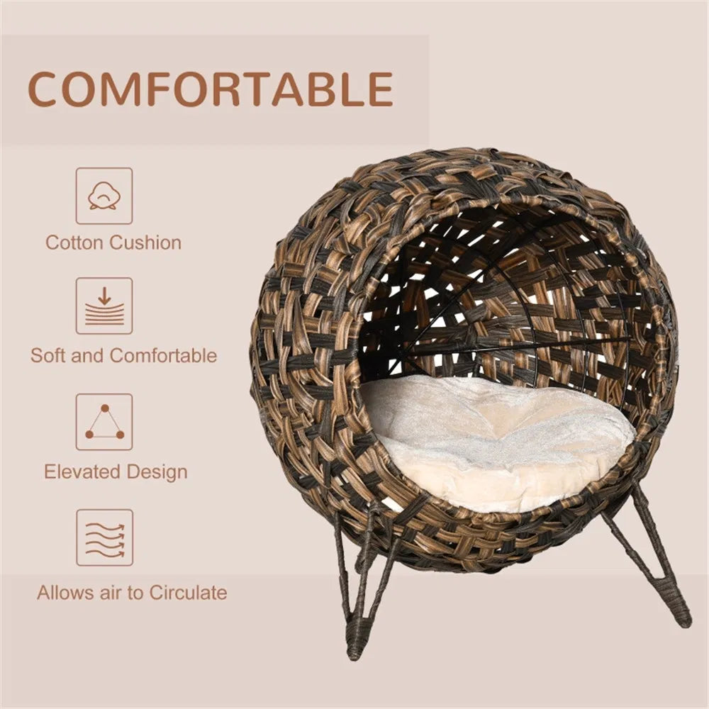 Cat Bed/Cat House -Brown - view 2