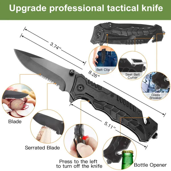 Emergency Survival Kit 30 In 1 Professional Survival Gear Equipment First Aid Supplies For SOS Tactical Hiking Hunting