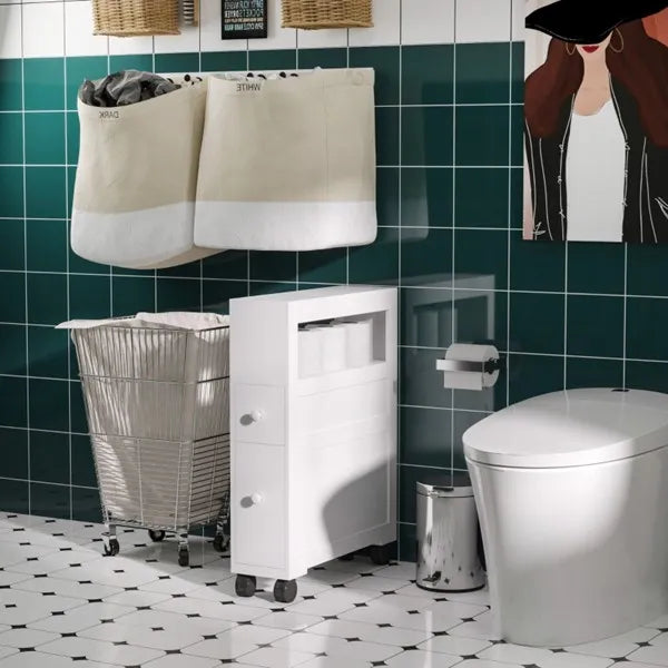 Bathroom Side Storage Cabinet - White - view 4