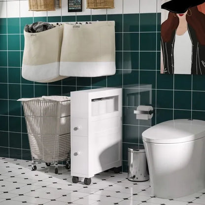 Bathroom Side Storage Cabinet - White - view 4