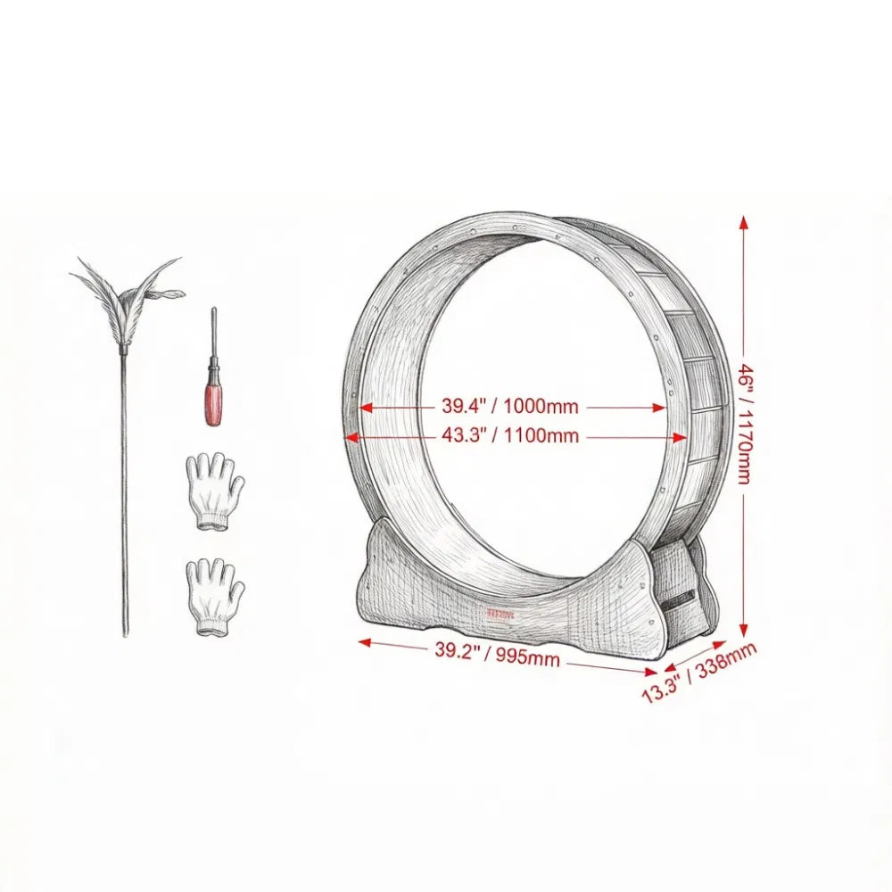 Wooden Cat Exercise Wheel - view 4