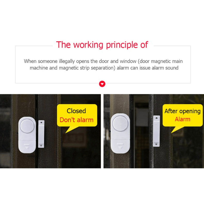 6 PCS WIRELESS Home Window Door Burglar Security ALARM System Magnetic Sensor - view 5