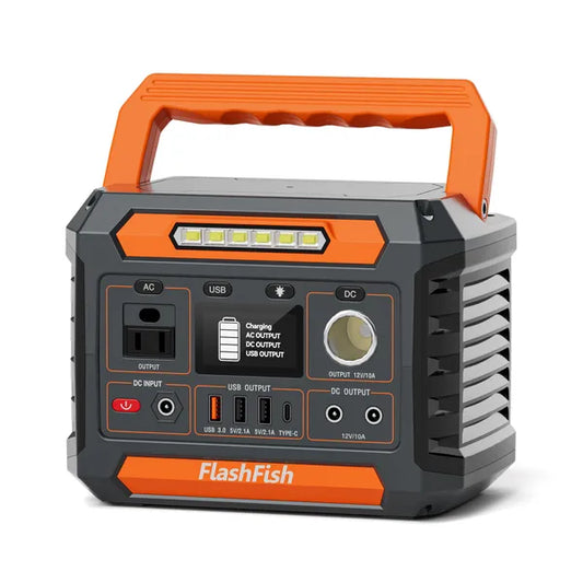 300W Portable Power Station, 230.88Wh / 62400mAh Solar Generator, Regulated DC Output Backup Battery With AC Outlet