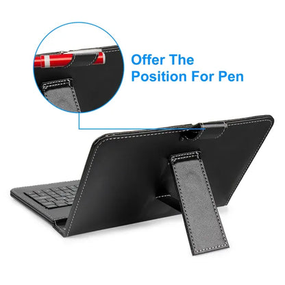 7.9in Protective Keyboard Case W / Keyboard PU Leather Back Stand Tablet Cover Via USB 2.0 Cable - view 2