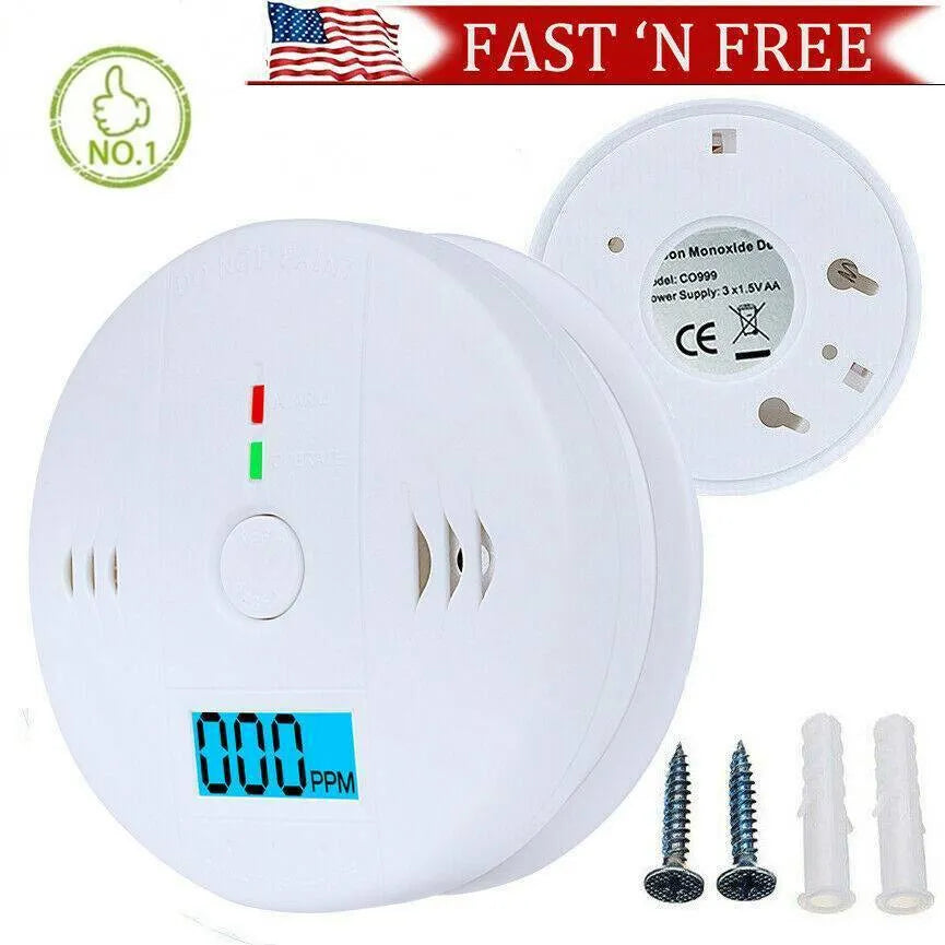 CO Detector Alarm LCD Combination CO Carbon Monoxide Gas Battery Warning Home - view 5