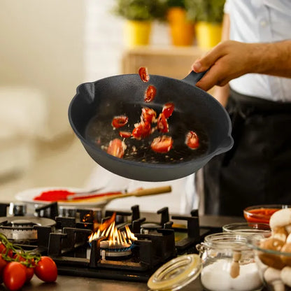 3Pcs Pre-Seasoned Cast Iron Skillet Set 6-8-10in Non-Stick Oven Safe Cookware Heat-Resistant Frying Pan - view 3
