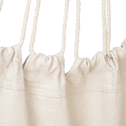 Distinctive Cotton Canvas Hanging Rope Chair With Pillows Beige - view 4