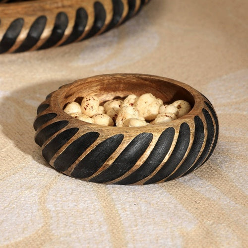 Dannel Handmade Wooden Bowl With Black Filler - view 4