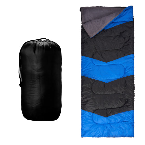 Lightweight Sleeping Bag For Backpacking, Hiking, Waterproof Compact Envelope Sleeping Bag For Cold & Warm Weather, Blue - view 2