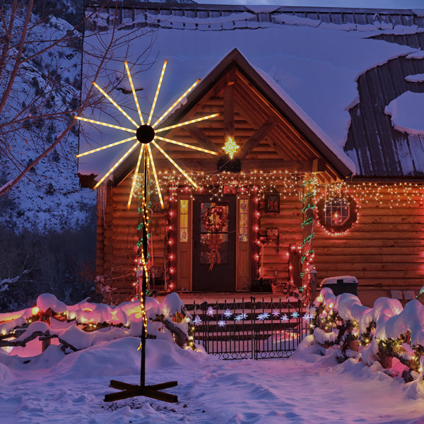 8.3FT Lighted Firework Light With Stand Christmas Decorations, Lighted Holiday Decor With 180 RGB LED Lights - view 2