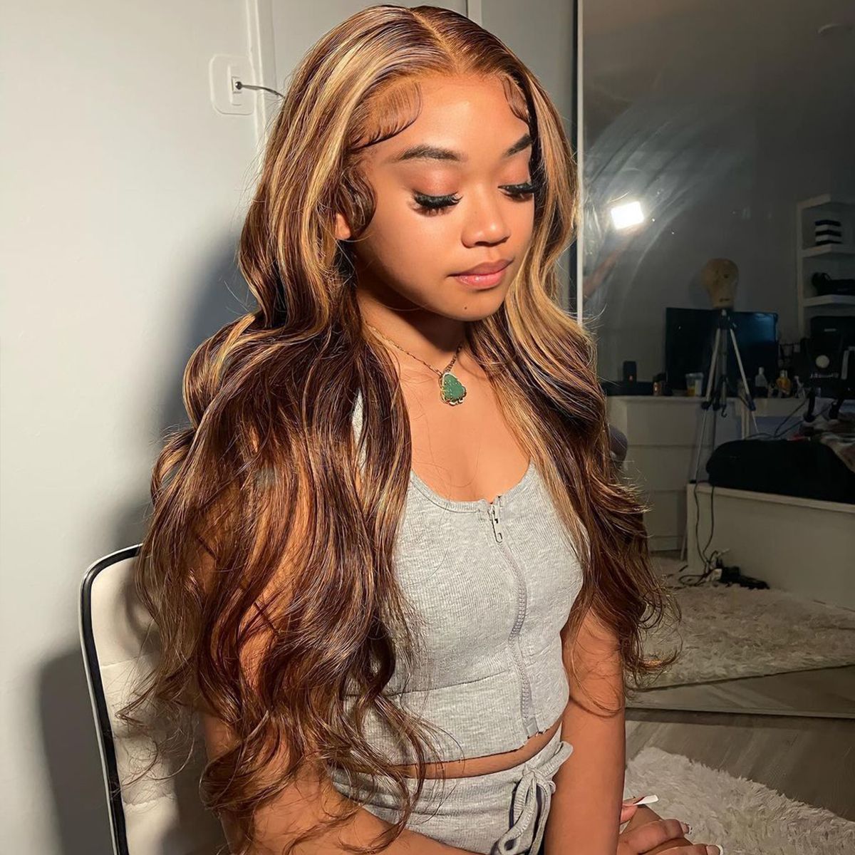 4x4 Lace Closure Wig Human Hair P427 Body Wave Density - view 4