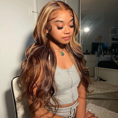 4x4 Lace Closure Wig Human Hair P427 Body Wave Density - view 4