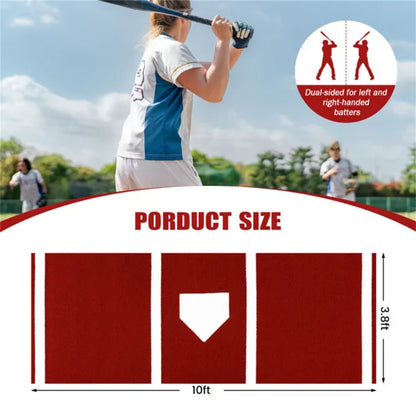 10ft X 3ft Softball Pitching Mat With Artificial Turf, Indoor & Outdoor Training Aid For Pitching Practice - view 4