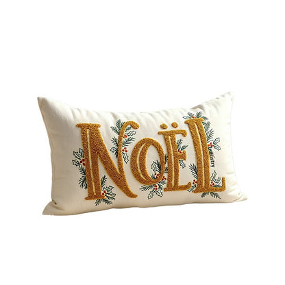 Christmas Pillow Cover, Letter-embroidered Cushion, Christmas Tree Pillow Cover - view 7