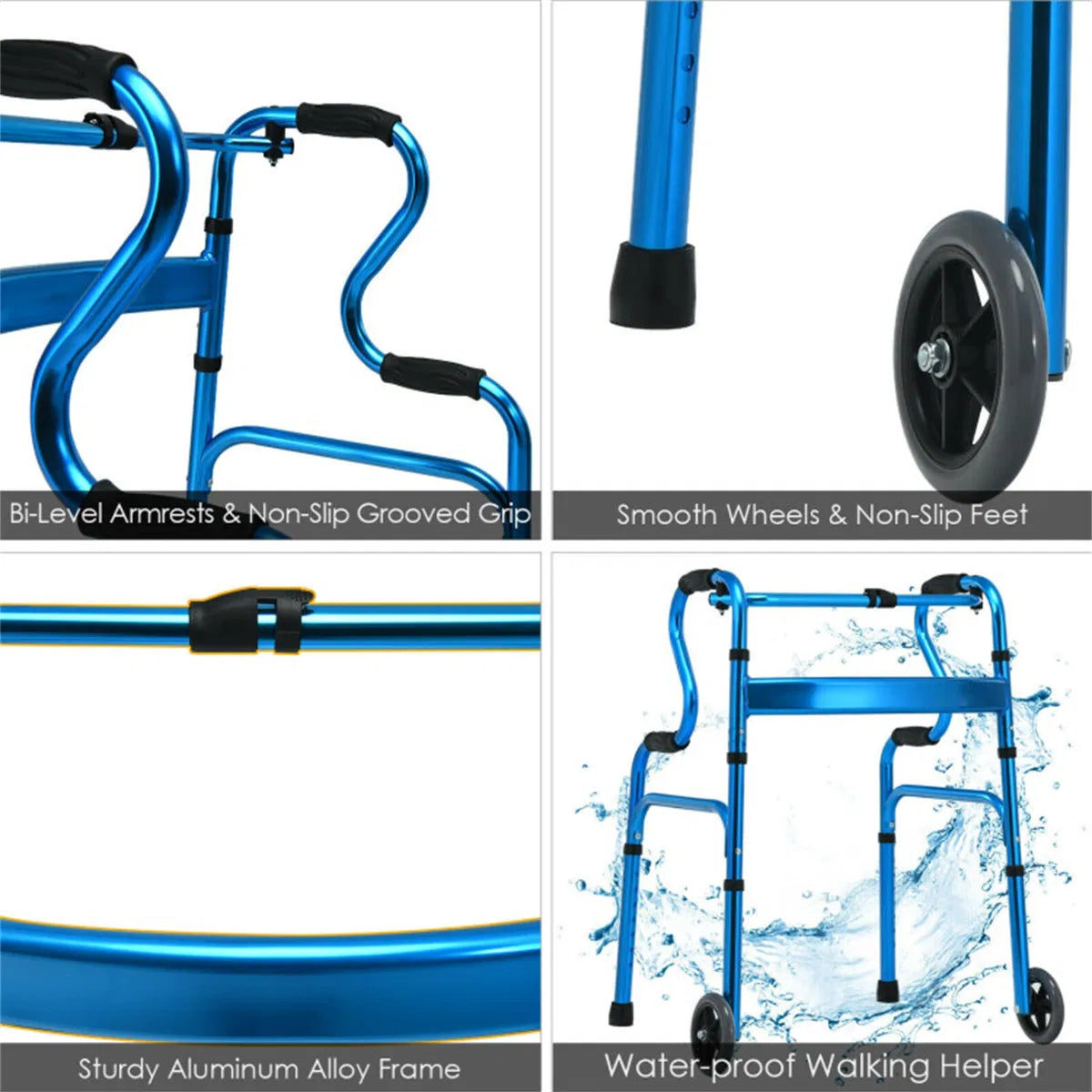 Blue Walking Aid Foldable - view 3