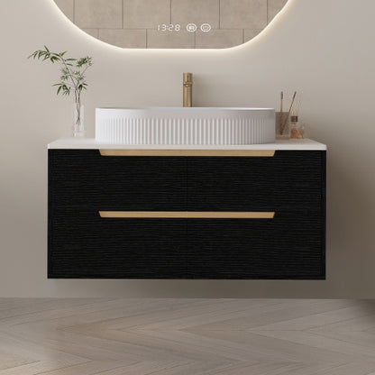 36 Inch Bathroom Vanity, Freestanding Or Wall Mounted With Ceramic Integrated Sink & Soft-Close Drawers - view 4