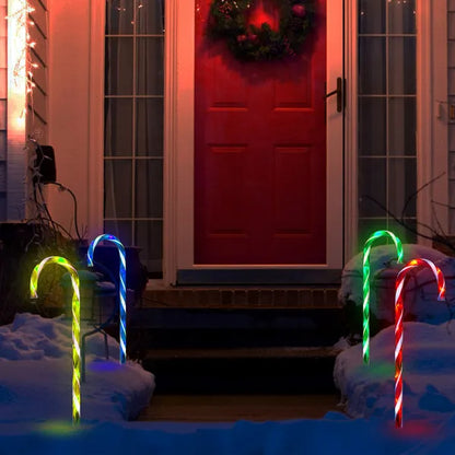 Solar Christmas Candy Cane Light IP55 Waterproof Stake Light - view 3