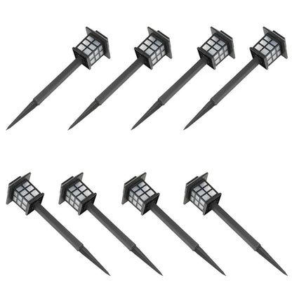 8pcs White LED Solar Lantern Torch Light Garden Landscape Lighting - view 6