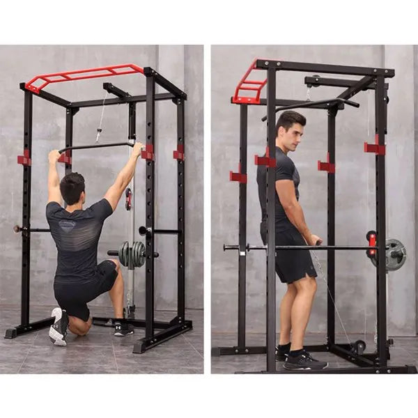 Power Cage Squat Rack Stands Gym Equipment 1000-Pound Capacity Exercise Olympic - view 3
