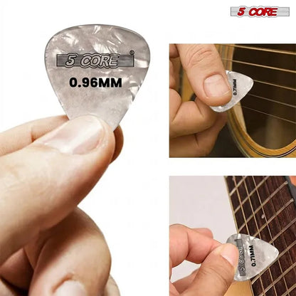 5 Core Guitar Picks 12 Piece Celluloid Light Medium Heavy Extra Heavy For Acoustic Electric Guitars - view 6
