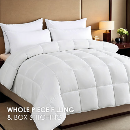 2-Pack Large White Plaid Duvet Inserts. Soft And Comfortable With Skin-friendly Warmth. Suitable For All Seasons - view 4