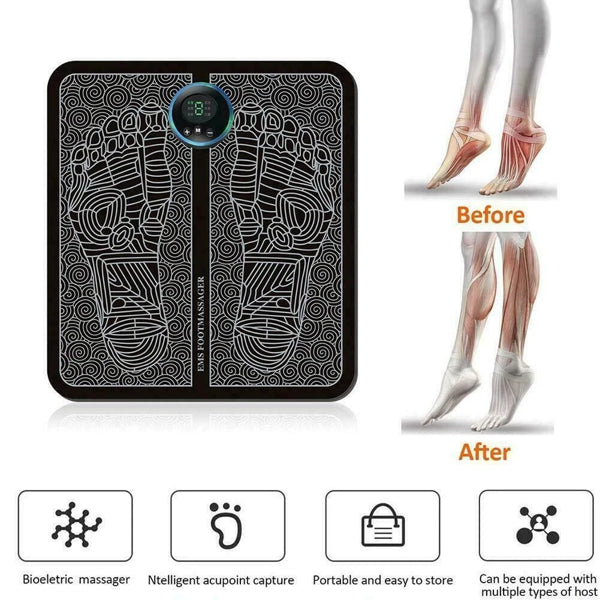 Electric Foot Massager Pad Blood Circulation Muscle Stimulator Mat 19 Levels and 8 Modes-Massage Mat - view 3
