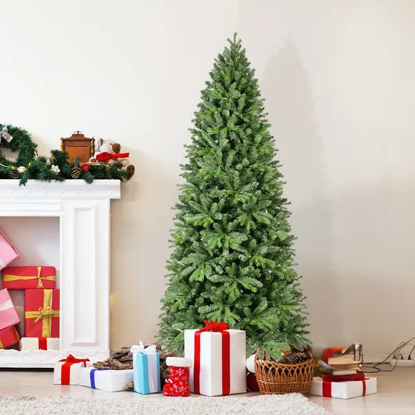 Artificial 6ft Green Christmas Tree With 1032 PE&PVC Mixed Branch Tips, 300L Warm White Led, Memory Wire&iron Wire - view 2