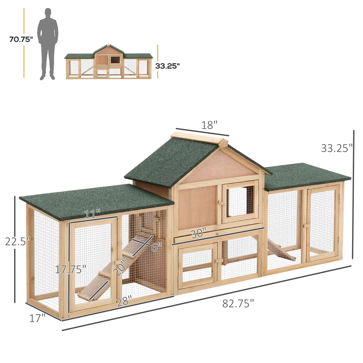 Rabbit Cage Outdoor, Rabbit House - view 2