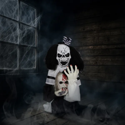 1.8ft Halloween Decoration Scary Clown, Sound-Actived Party Decor With Creepy Sound - view 4