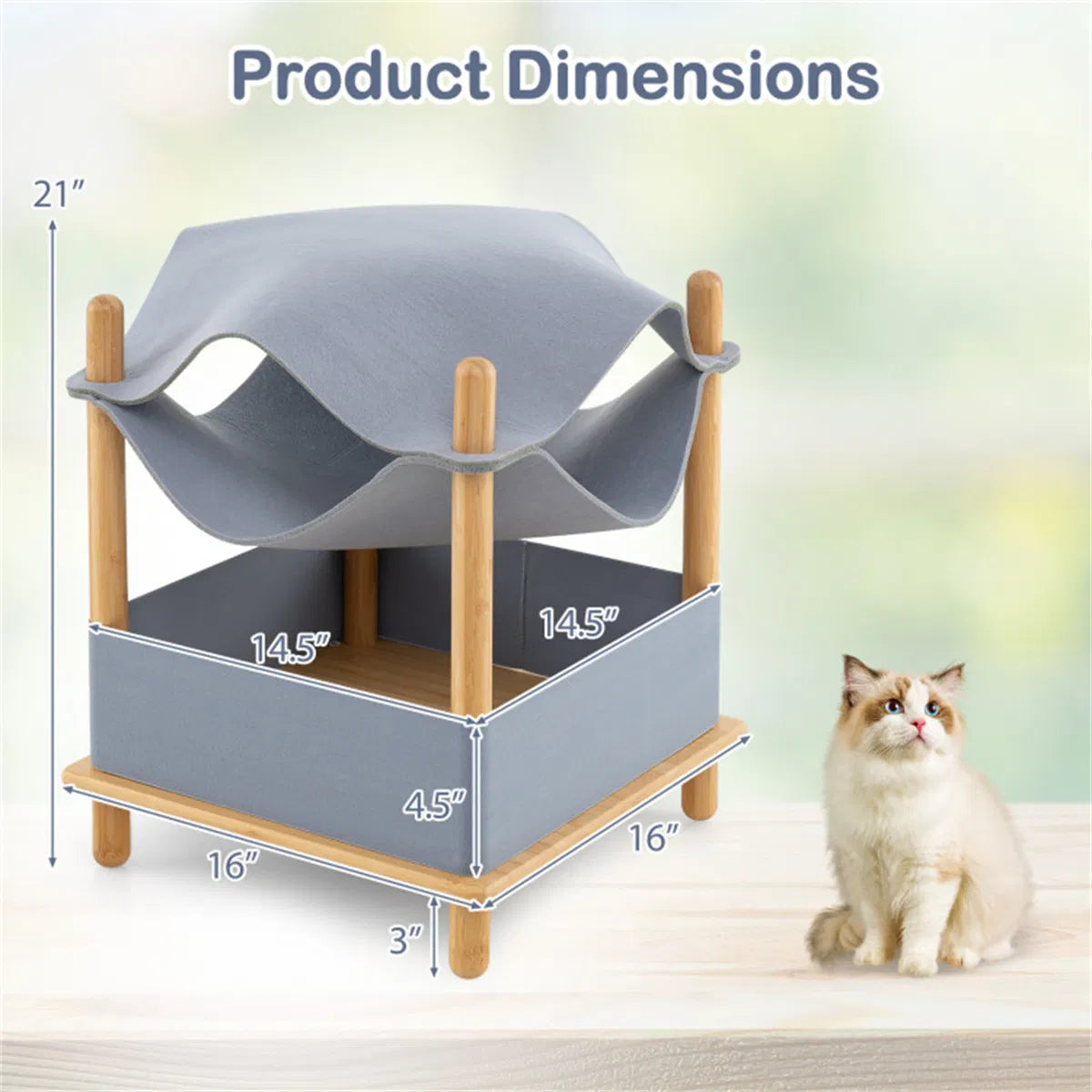 2-Tier Cat Condo with Hammock - view 4