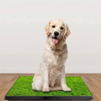 Dog Toilet Indoor Puppy Training Pad, Dog Potty Pet Training Grass Mat, Removable Waste Tray For Easier Clean Up - view 3