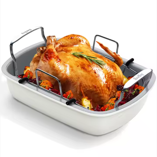 High-Temperature Resistant Chicken Roasting Pan Heat-Resistant Fried Chicken Tray For Oven Baking - view 4