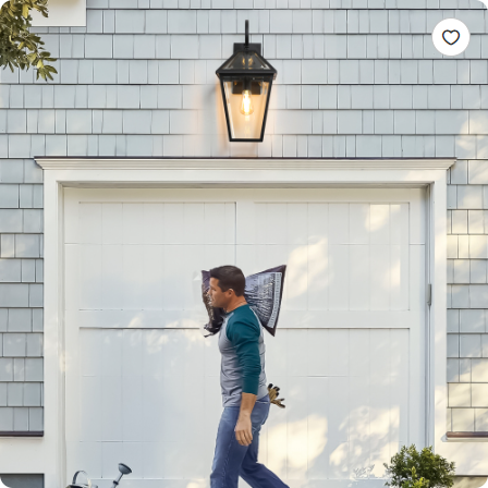 21inch H 2 Pack Outdoor Wall Lantern Light Modern Black Metal & Clear Glass Sconce For Porch, Patio