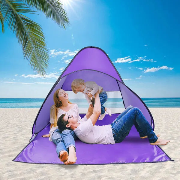 Beach Tent Shade Shelter Anti-UV Automatic Waterproof Tent Canopy For Man With Net Window Storage Bag - view 7