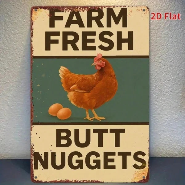 8x12 Inch ( 20.3x30.5cm ) Vintage Rustic Aluminum Sign Farmhouse